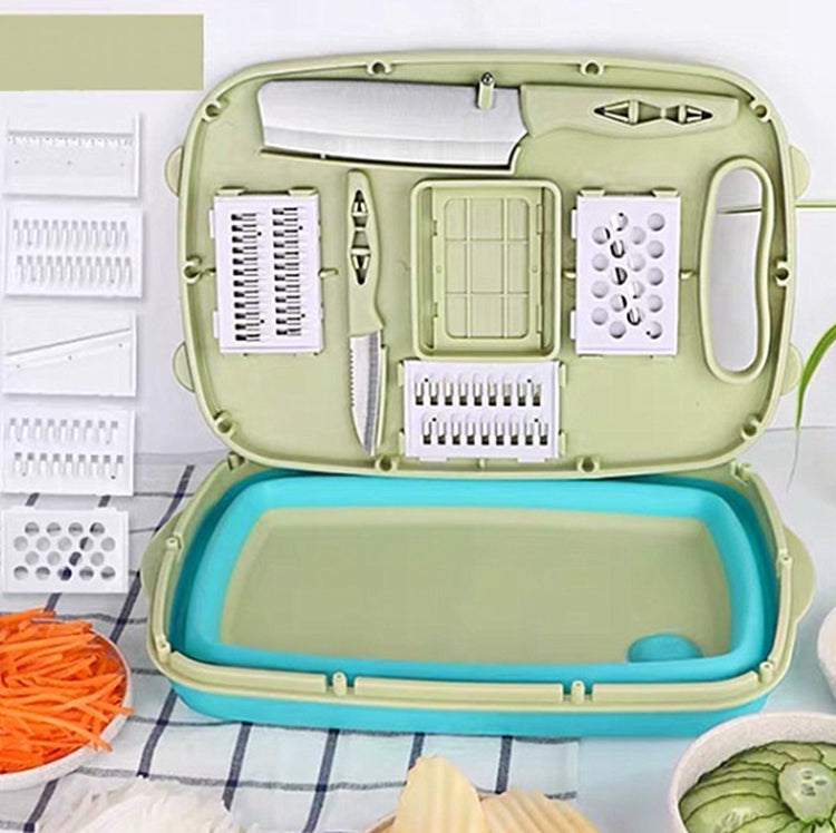 9-in-1 Folding Cutting Board Set with Knife & Blades