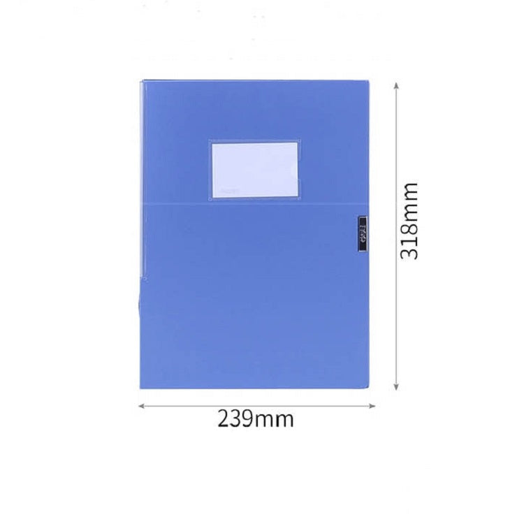 Deli A4 Plastic File Box | Office Document Storage Box 55mm – Blue