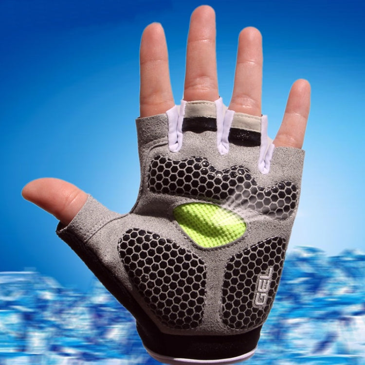 Guantes de ciclismo antideslizantes con absorción de impactos para fitness, levantamiento de pesas, entrenamiento, medio dedo, M, L, XL