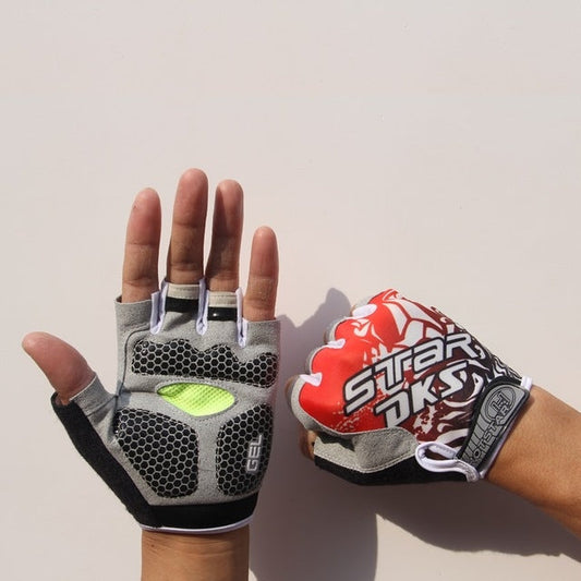 Guantes de ciclismo antideslizantes con absorción de impactos para fitness, levantamiento de pesas, entrenamiento, medio dedo, M, L, XL
