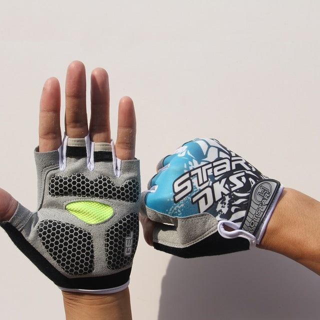 Guantes de ciclismo antideslizantes con absorción de impactos para fitness, levantamiento de pesas, entrenamiento, medio dedo, M, L, XL