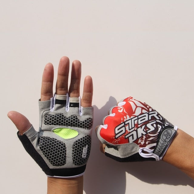 Guantes de ciclismo antideslizantes con absorción de impactos para fitness, levantamiento de pesas, entrenamiento, medio dedo, M, L, XL