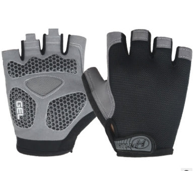 Guantes de ciclismo antideslizantes con absorción de impactos para fitness, levantamiento de pesas, entrenamiento, medio dedo, M, L, XL