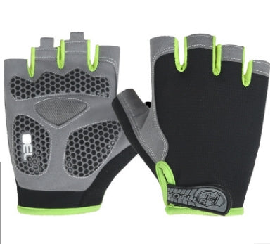 Guantes de ciclismo antideslizantes con absorción de impactos para fitness, levantamiento de pesas, entrenamiento, medio dedo, M, L, XL