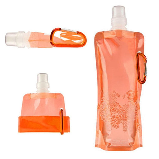 Foldable Silicone Water Bottle 500ml - Ultralight Collapsible Flask for Hiking & Camping