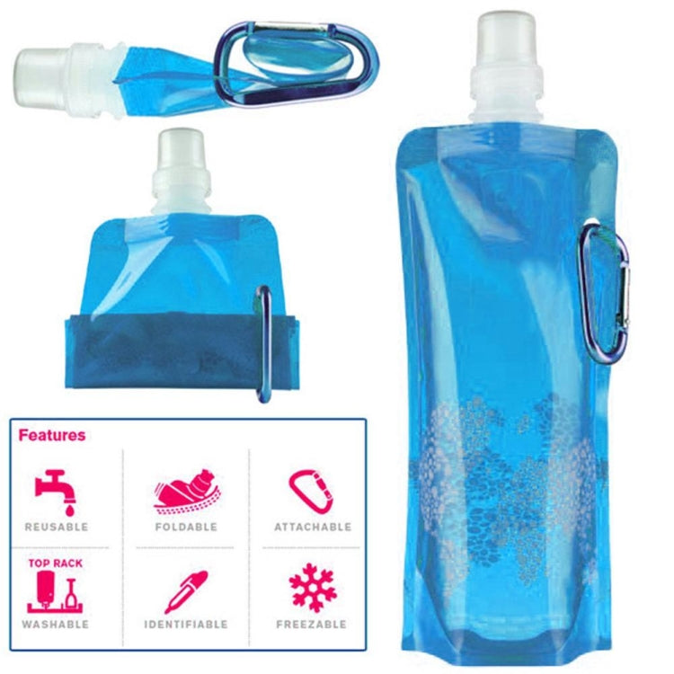 Foldable Silicone Water Bottle 500ml - Ultralight Collapsible Flask for Hiking & Camping