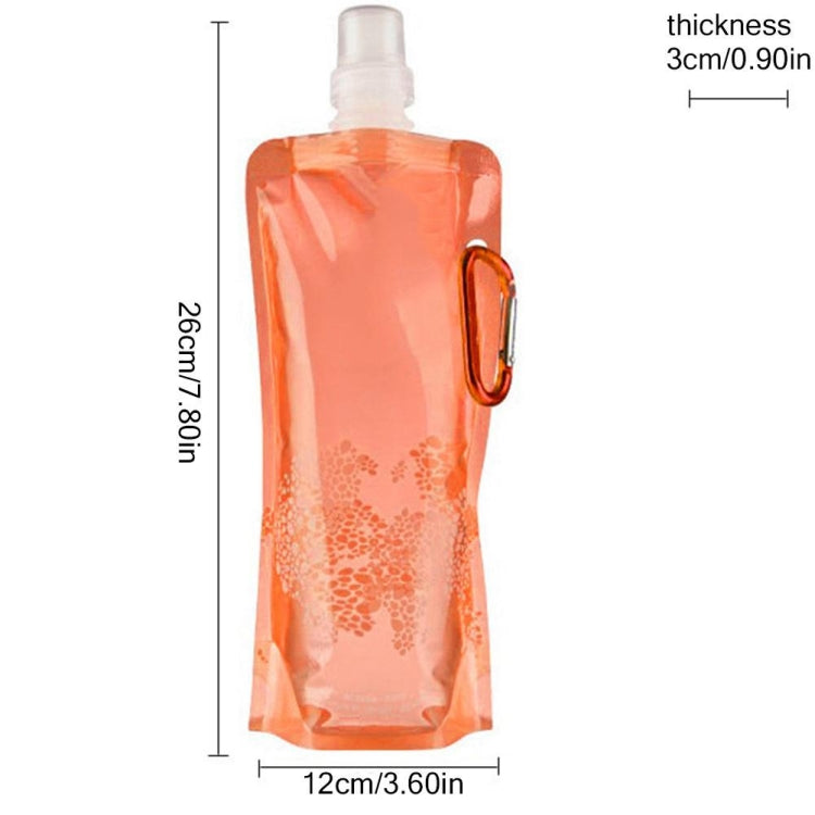 Foldable Silicone Water Bottle 500ml - Ultralight Collapsible Flask for Hiking & Camping