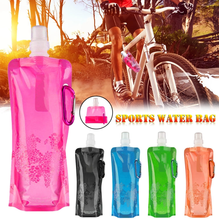 Foldable Silicone Water Bottle 500ml - Ultralight Collapsible Flask for Hiking & Camping
