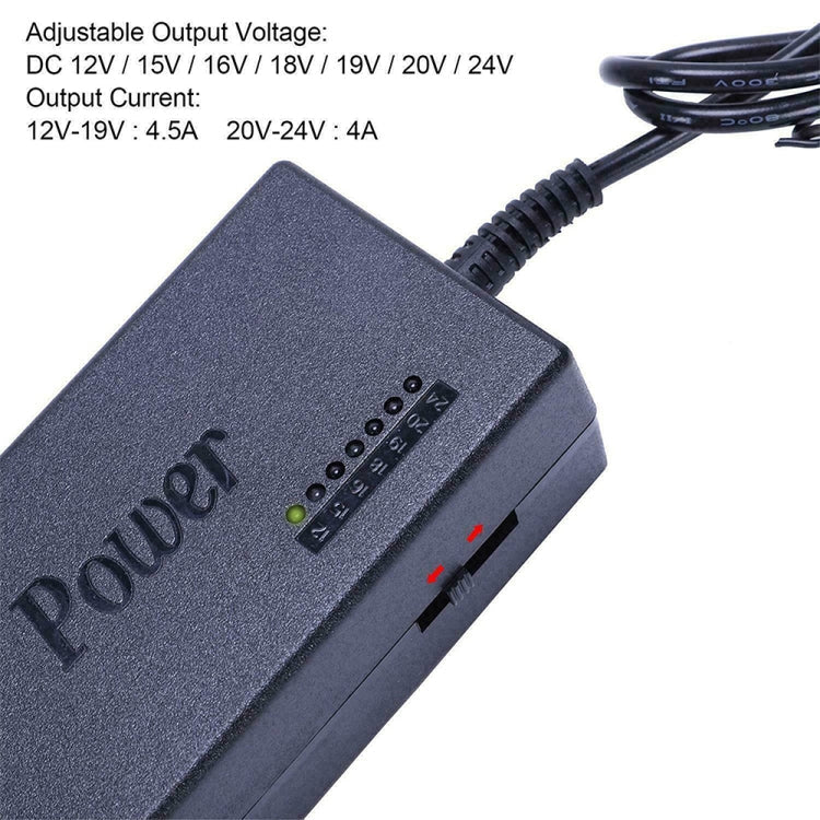 Adaptador cargador universal de portátil de 110-220V CA a 12V / 15V / 16V / 18V / 19V / 20V / 24V CC