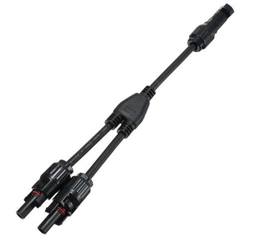 MC4 Branch Y Adapter Connectors for Solar Panels – 1 Pair (M/M/F & F/F/M)