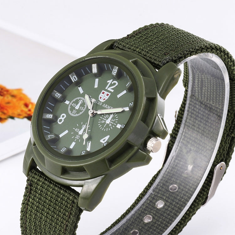 Men's Canvas Strap Luminous Watch – Quartz, 40mm Dial, Multiple Colourways