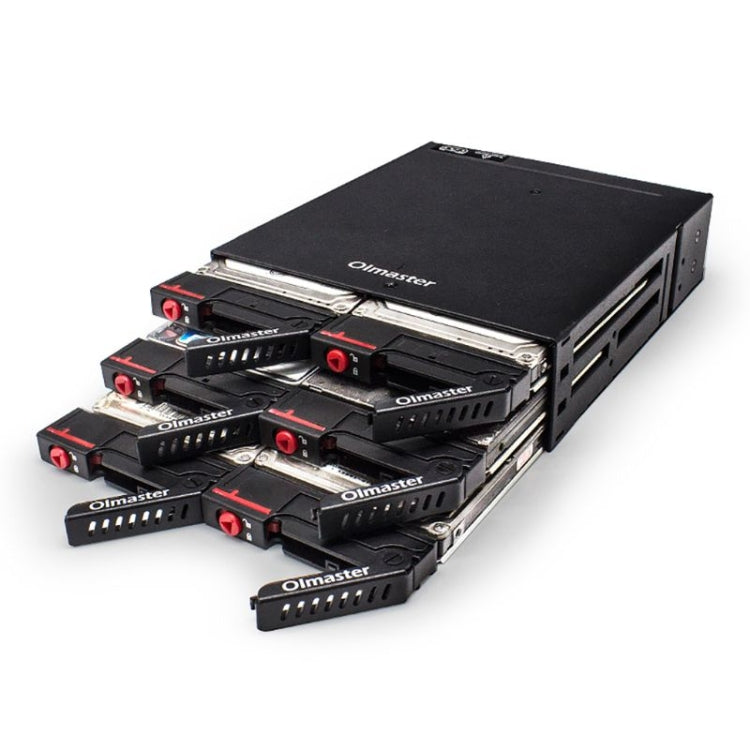 OImaster MR-6601 Six-Bay 2.5" SATA Hard Drive Enclosure with Cooling Fan & LED Indicators