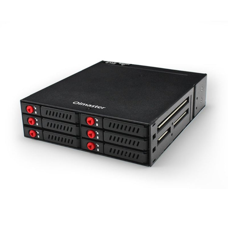 OImaster MR-6601 Six-Bay 2.5" SATA Hard Drive Enclosure with Cooling Fan & LED Indicators