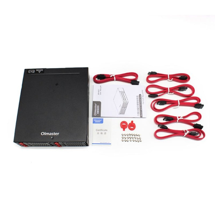 OImaster MR-6601 Six-Bay 2.5" SATA Hard Drive Enclosure with Cooling Fan & LED Indicators