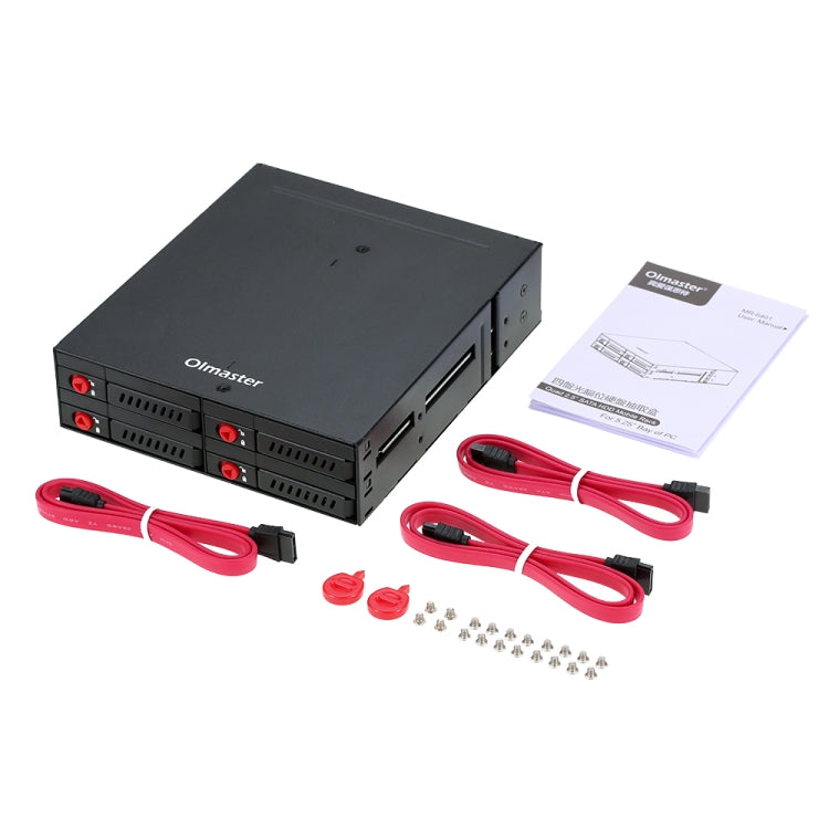 OImaster MR-6401 Vier-Bay-Gehäuse mit integriertem optischen Laufwerk Festplattenbox, MR-6401