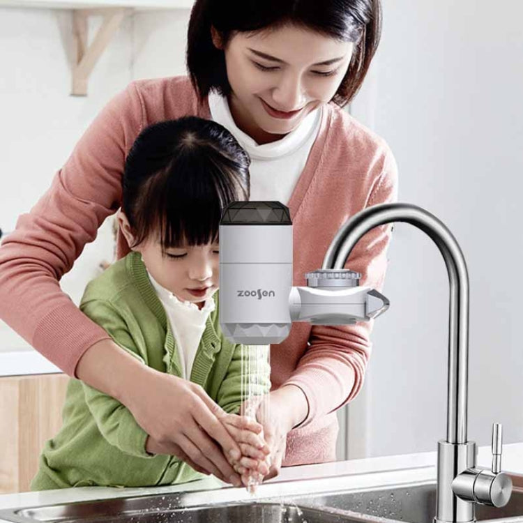 Zoosen Elektrischer Warmwasserhahn Anschlusstyp Durchlauferhitzer CN Stecker, Stil:Weiß + Auslaufschutz, Weiß, Mit Duschkopfanschluss, Weiß + Auslaufschutz
