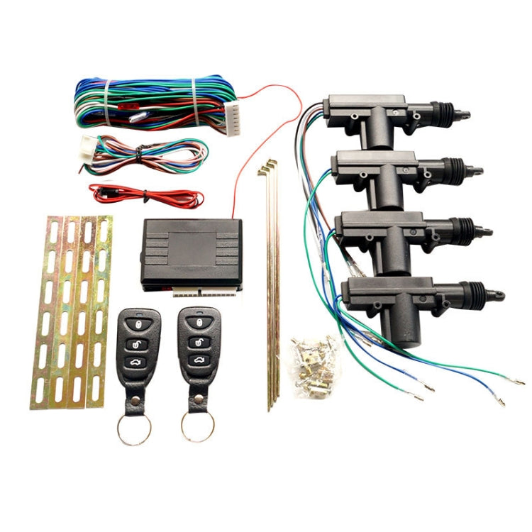 7-Piece Car Central Locking Kit with Remote Control | Motor, Speaker & LED | 433MHz