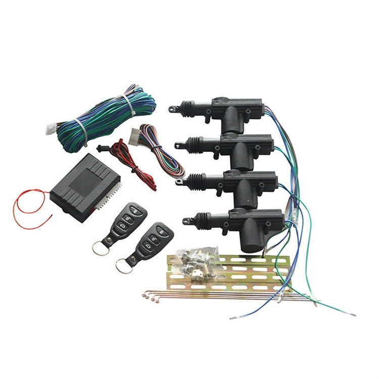 7-Piece Car Central Locking Kit with Remote Control | Motor, Speaker & LED | 433MHz
