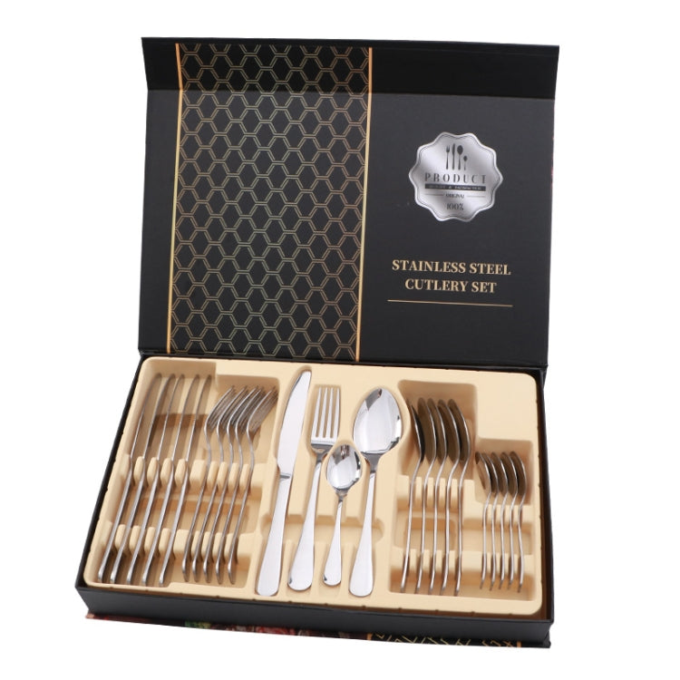 24-Piece Stainless Steel Cutlery Gift Set | Knife, Fork & Spoon Set for 6