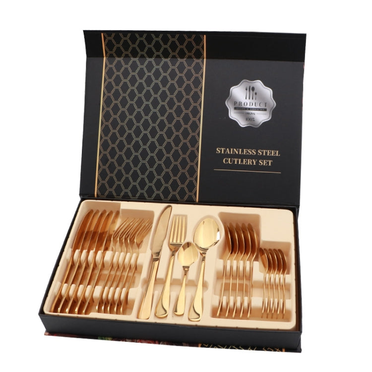 24-Piece Stainless Steel Cutlery Gift Set | Knife, Fork & Spoon Set for 6
