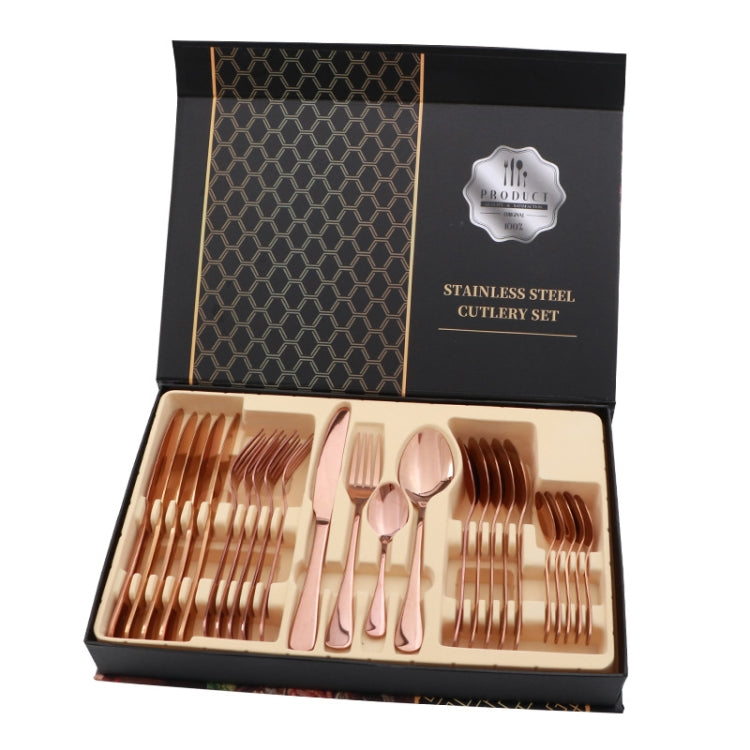 24-Piece Stainless Steel Cutlery Gift Set | Knife, Fork & Spoon Set for 6