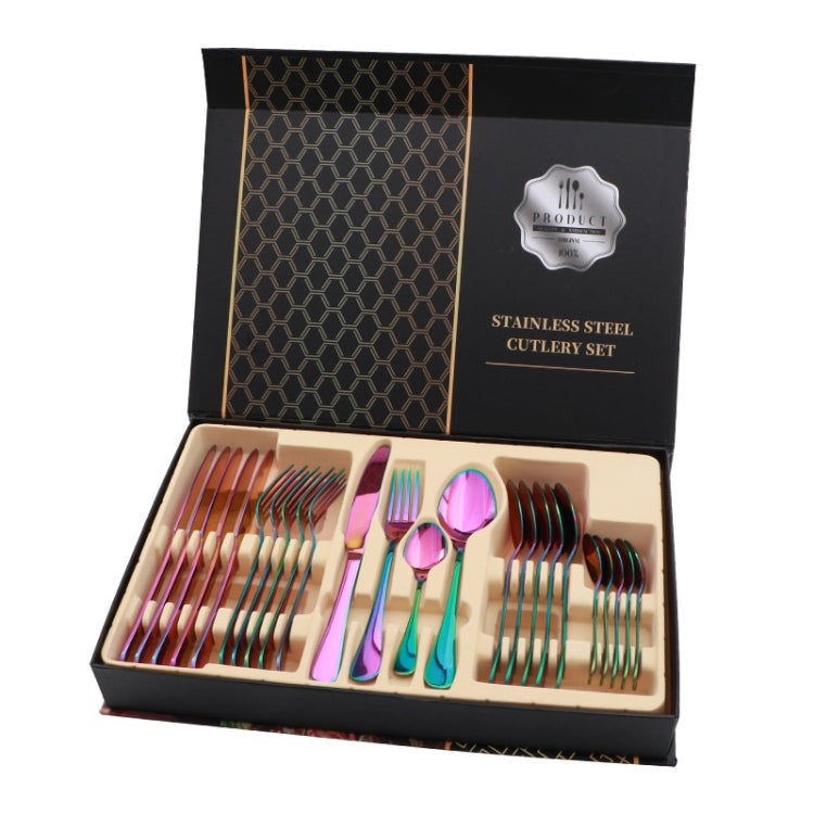 24-Piece Stainless Steel Cutlery Gift Set | Knife, Fork & Spoon Set for 6