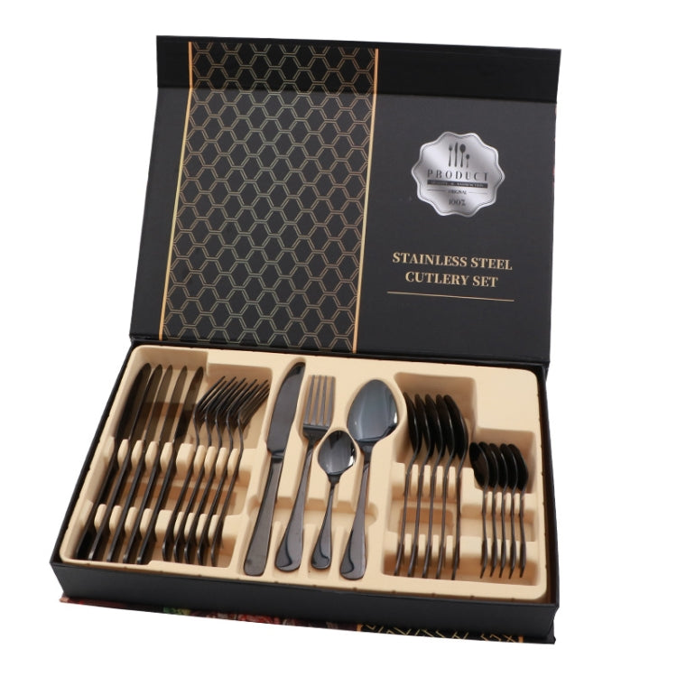 24-Piece Stainless Steel Cutlery Gift Set | Knife, Fork & Spoon Set for 6
