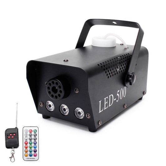 ZQ-B317 500W LED Vollfarbige Nebelmaschine mit Fernbedienung Farbrauchgenerator Bühnenbeleuchtung Barbeleuchtung, EU-Stecker