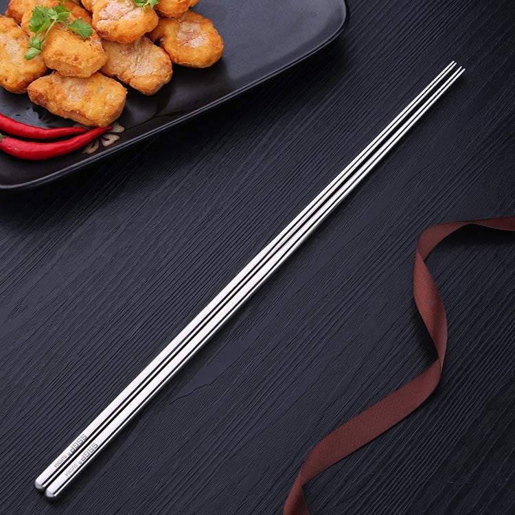 1 Paar verlängerte Essstäbchen, Edelstahl, rutschfest, verbrühungssicher, lange Essstäbchen, Nudel-Essstäbchen, Hot Pot Essstäbchen, 36cm