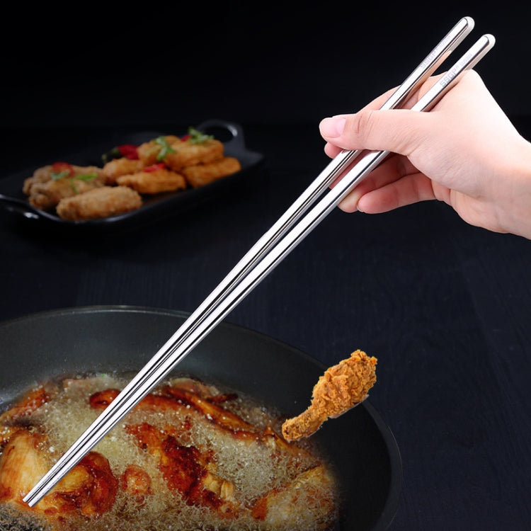 1 Paar verlängerte Essstäbchen, Edelstahl, rutschfest, verbrühungssicher, lange Essstäbchen, Nudel-Essstäbchen, Hot Pot Essstäbchen, 36cm