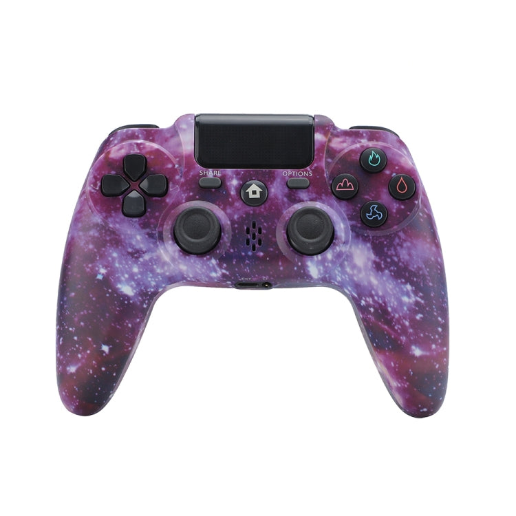 ZR486 Kabelloser Gamecontroller für PS4, Weiß, Schwarz, Burst, Lila Sternenhimmel