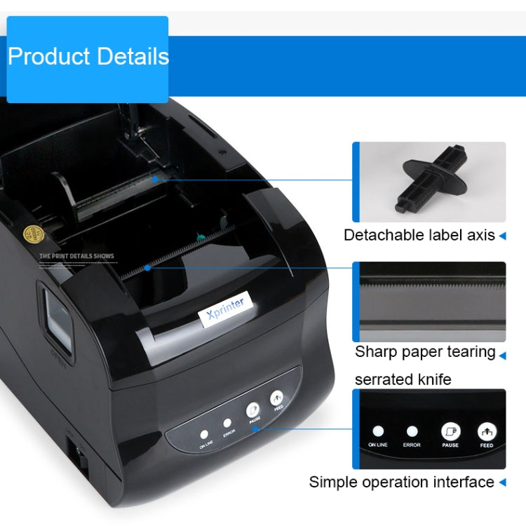 Xprinter XP-365B 80mm Thermal Label Printer – Barcode & Clothing Tag Printer