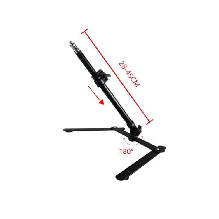 Overhead Ring Fill Light Set with Stand & Phone Mount – LED Beautifying Light for Live Streaming & Food Photography
