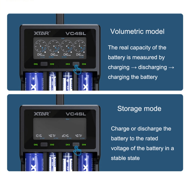 XTAR VC4SL / VC4S 4-Slot Smart Battery Charger