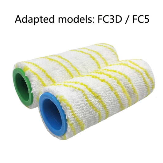 1 par de accesorios para lavadora HJ-PJ-0118, juego de rodillos con cepillo de limpieza para Ka/Rcher FC3D FC5