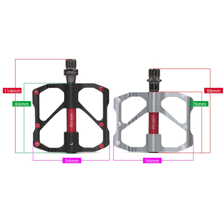 1 Paar PROMEND Fahrrad Rennrad Mountainbike 3 Palin Carbonfaser Lagerpedal, PD-M86C, PD-R87C