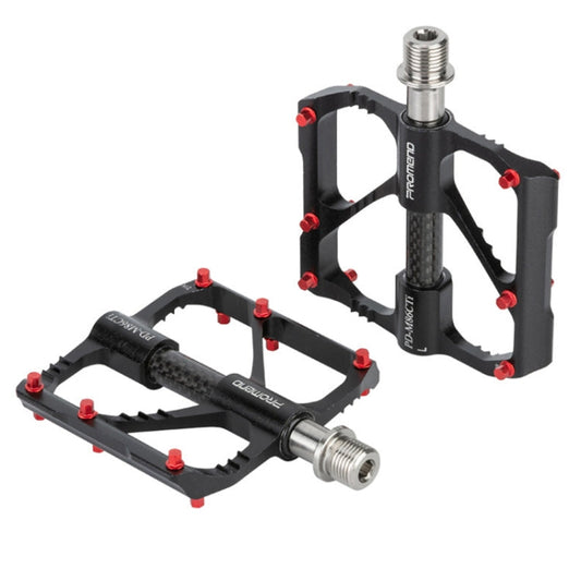 1 par PROMEND Pedal de bicicleta con eje de titanio y tubo de carbono para bicicleta de montaña y carretera, 3 pedales Palin, PD-M86C-TI