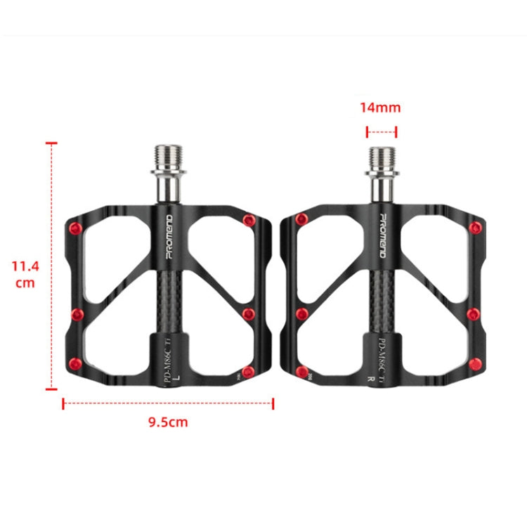 1 Paar PROMEND Titanachse Karbonrohr Fahrradpedal Mountainbike Rennrad 3 Palin Pedal, PD-M86C-TI