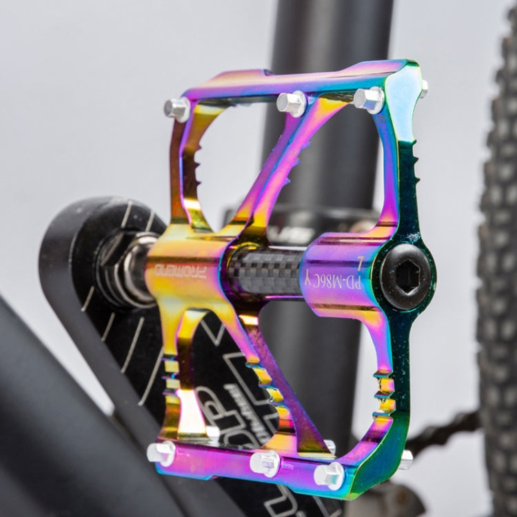 1 Par de pedales de bicicleta coloridos de aleación de aluminio con cojinetes de tres Peilin PROMEND, PD-M86CY, PD-R87CY