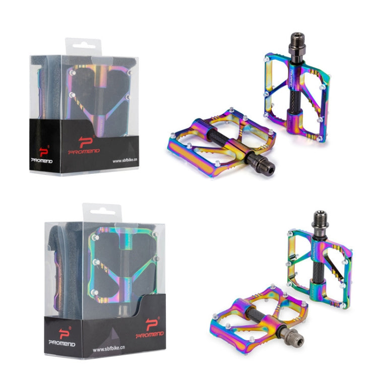 1 Par de pedales de bicicleta coloridos de aleación de aluminio con cojinetes de tres Peilin PROMEND, PD-M86CY, PD-R87CY