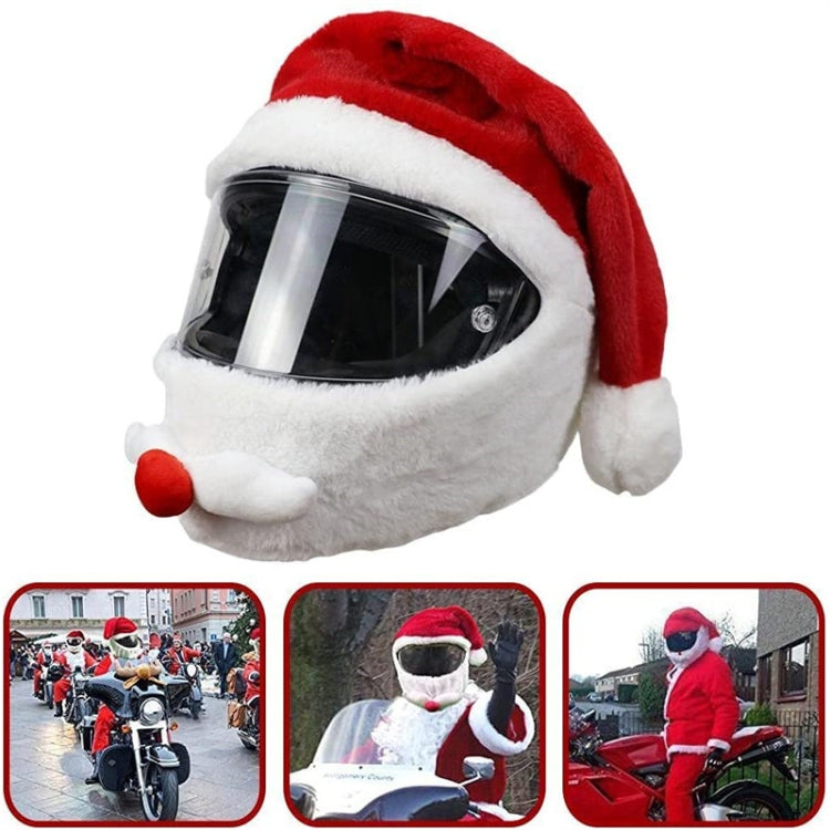 Motorradhelm Weihnachtsmütze Outdoor Verrückter Lustiger Weihnachtsmann Helmbezug