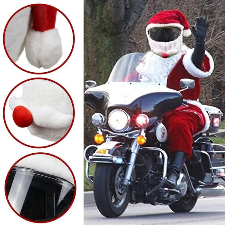 Motorradhelm Weihnachtsmütze Outdoor Verrückter Lustiger Weihnachtsmann Helmbezug