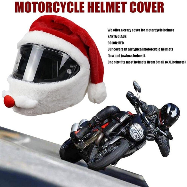 Motorradhelm Weihnachtsmütze Outdoor Verrückter Lustiger Weihnachtsmann Helmbezug