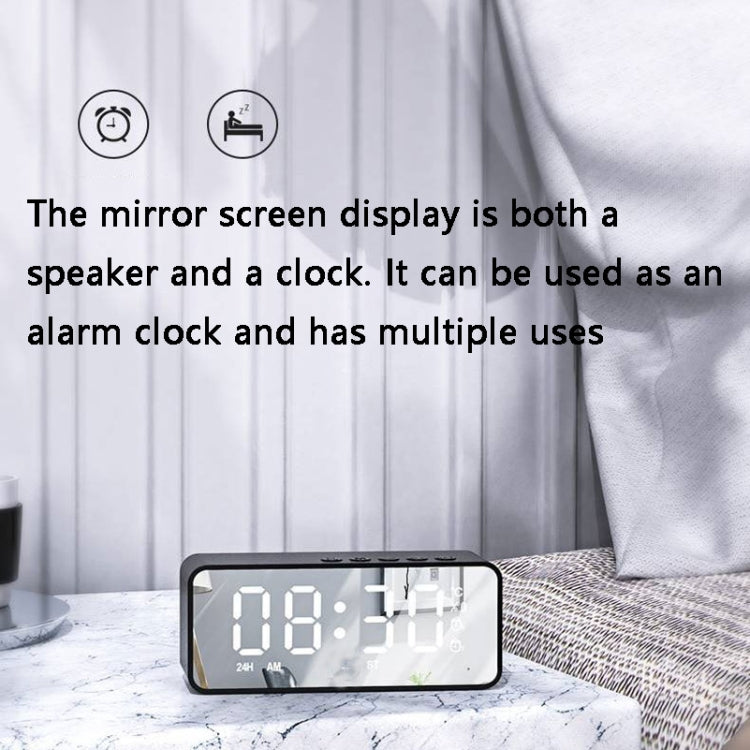 ZXL-G50 Mini Mirror Alarm Bluetooth Speaker with Clock & Temperature Display