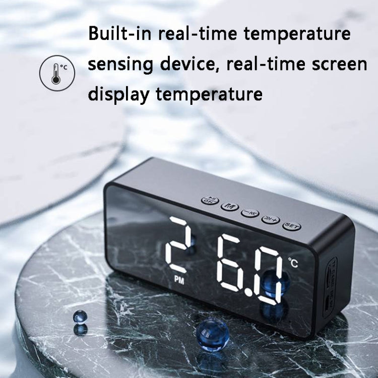 ZXL-G50 Mini Mirror Alarm Bluetooth Speaker with Clock & Temperature Display