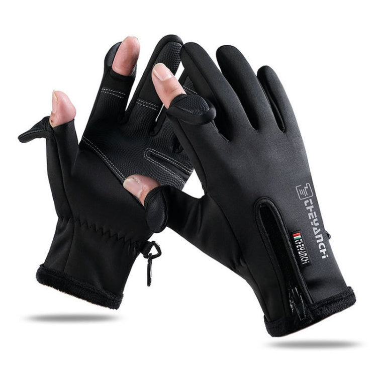 Outdoor-Sport-Reithandschuhe warm Touchscreen Fingerlose Angelhandschuhe, M, L, XL, XXL