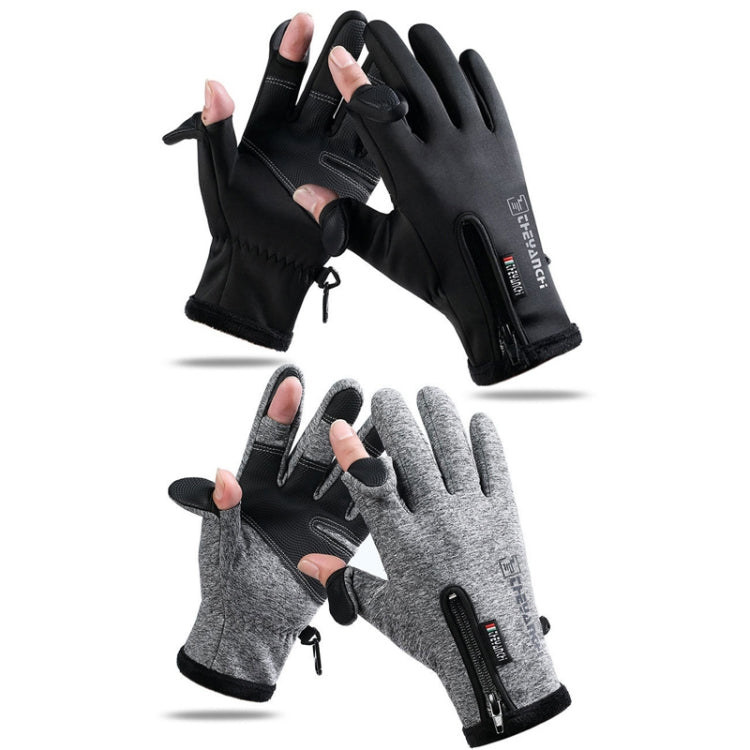 Outdoor-Sport-Reithandschuhe warm Touchscreen Fingerlose Angelhandschuhe, M, L, XL, XXL