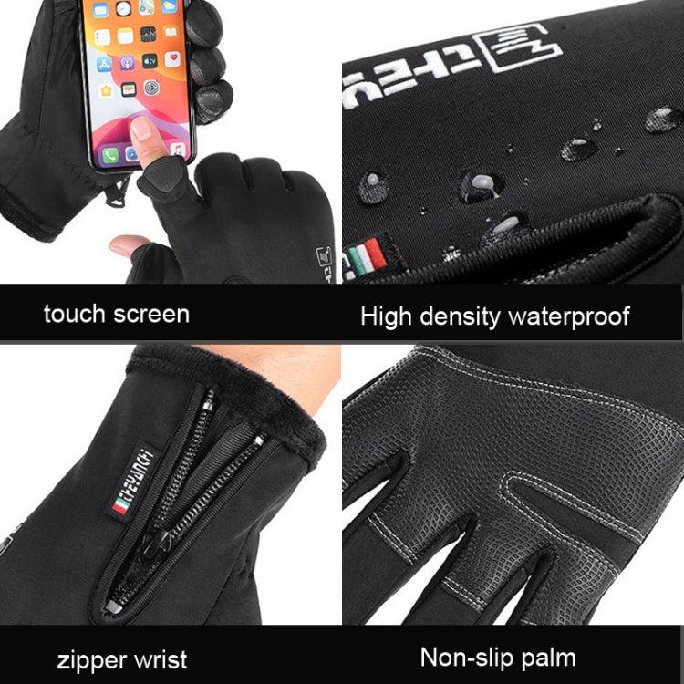 Outdoor-Sport-Reithandschuhe warm Touchscreen Fingerlose Angelhandschuhe, M, L, XL, XXL