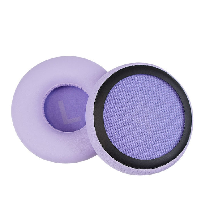 1 par de almohadillas de proteína de cuero y esponja para JBL T450 / Tune 600 / T500BT, negro, morado claro, azul marino
