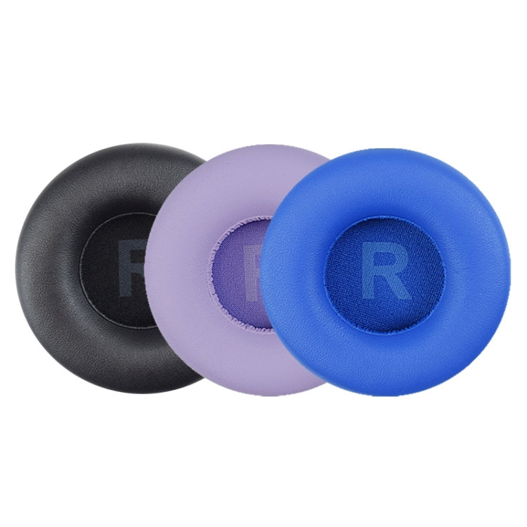 1 par de almohadillas de proteína de cuero y esponja para JBL T450 / Tune 600 / T500BT, negro, morado claro, azul marino